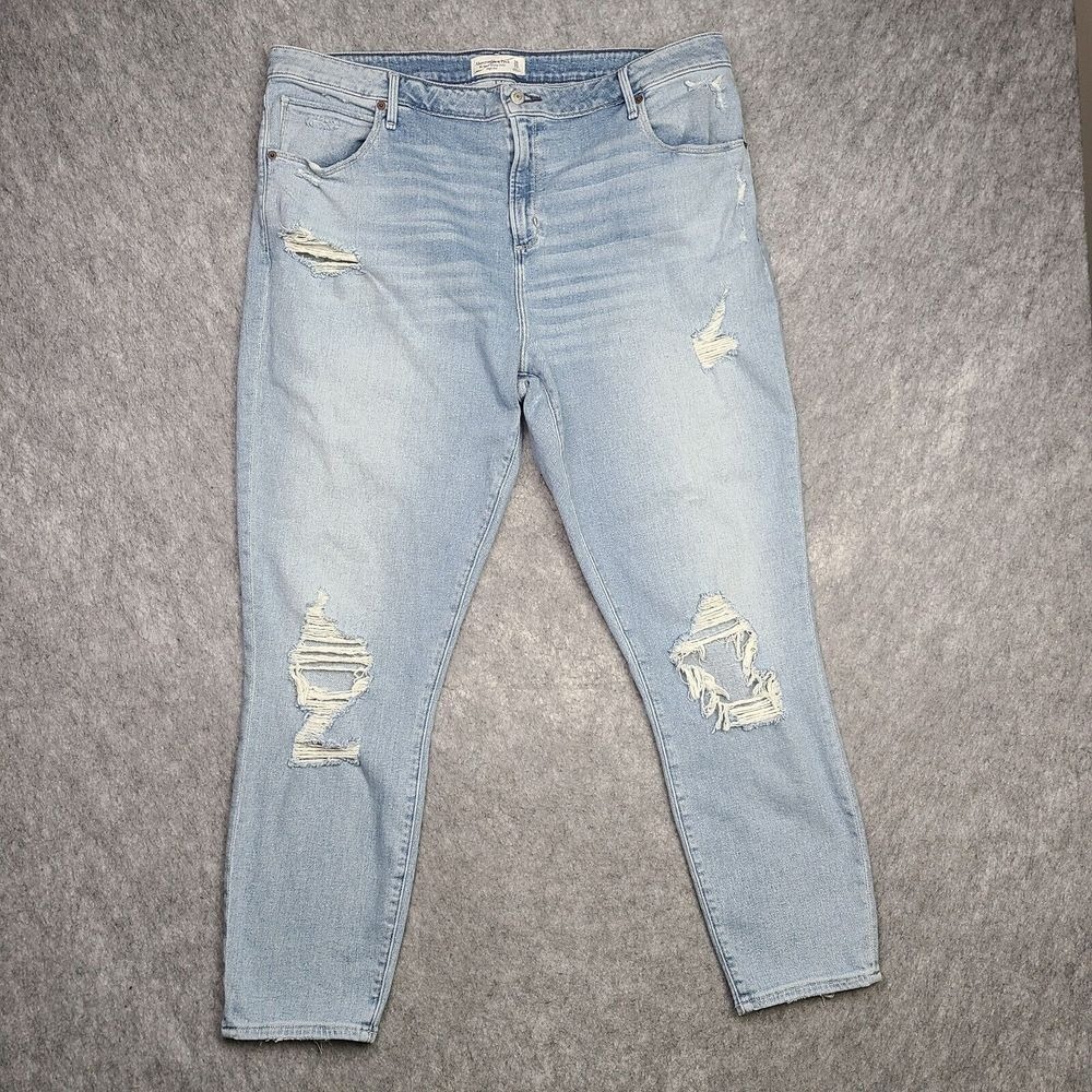 Abercrombie Fitch Jeans Womens 36 (40x29) Super Skinny Ankle High Rise Distress
